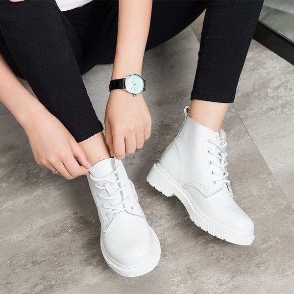 genuine leather women white ankle boots motorcycle boots female autumn winter shoes woman punk motorcycle boots, Black
genuine leather women white ankle boots motorcycle boots female autumn winter shoes woman punk motorcycle boots, Black