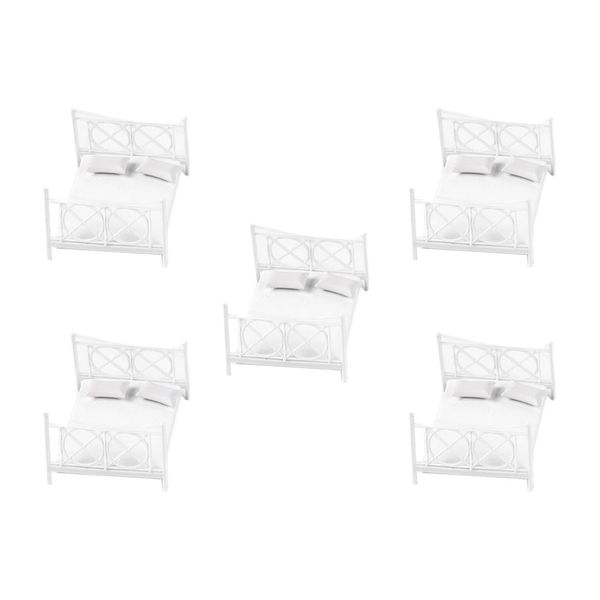10cm miniature double bed model kit, dollhouse furniture fairy garden decor, 5 pieces
10cm miniature double bed model kit, dollhouse furniture fairy garden decor, 5 pieces