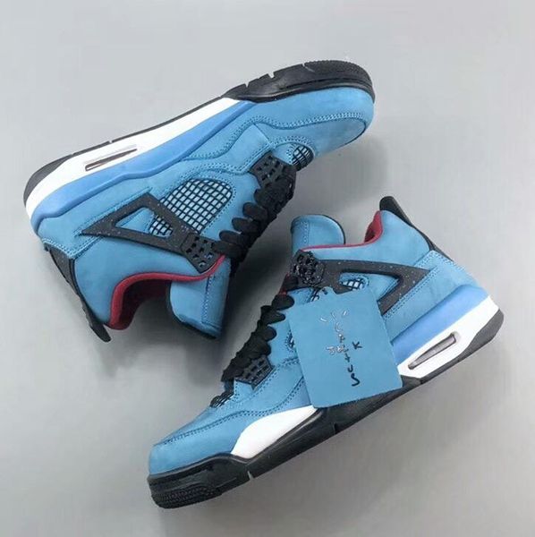2019 4s travis x houston men basketball shoes with box 4s sneaker trainer ing