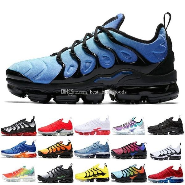 2019 new tn plus running shoes men women game royal rainbow bleached aqua triple white black fades blue volt trainer designer sneakers
2019 new tn plus running shoes men women game royal rainbow bleached aqua triple white black fades blue volt trainer designer sneakers