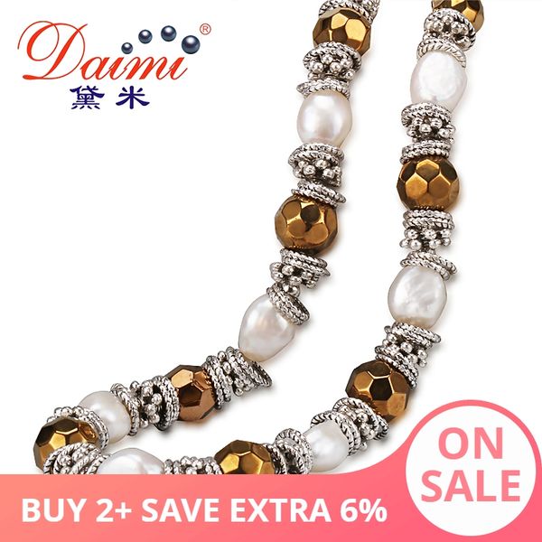 daimi baroque pearl & facets crystal necklace euramerican style 9-10mm pearl jewelry, Silver
daimi baroque pearl & facets crystal necklace euramerican style 9-10mm pearl jewelry, Silver