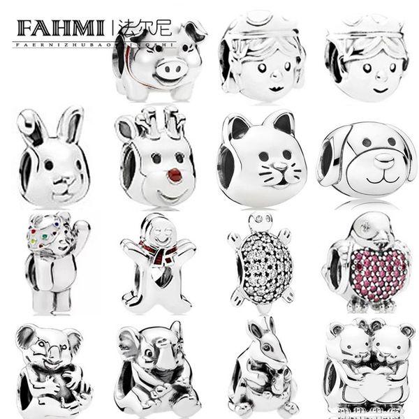 fahmi 100% 925 sterling silver turtle cute cat red robin nose piggy bank gingerbread man women charm diy bracelet bead ing, Black
fahmi 100% 925 sterling silver turtle cute cat red robin nose piggy bank gingerbread man women charm diy bracelet bead ing, Black