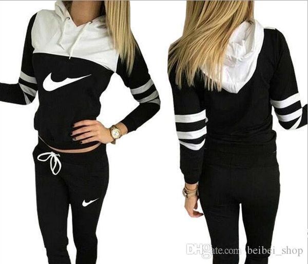 New women active et track uit hoodie weat hirt pant running port track uit 2 piece jogging et urvetement femme clothe, Black
New women active et track uit hoodie weat hirt pant running port track uit 2 piece jogging et urvetement femme clothe, Black