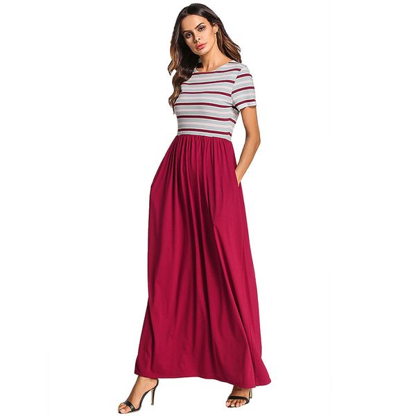elegant maxi dress striped abaya pockets a line loose long robe gowns vestidos muslim kimono middle east dubai islamic clothing, Black;gray
elegant maxi dress striped abaya pockets a line loose long robe gowns vestidos muslim kimono middle east dubai islamic clothing, Black;gray