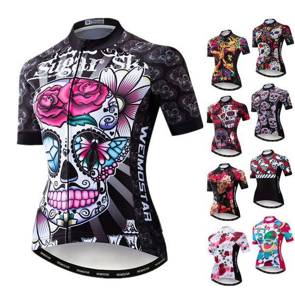 weimostar 2020 women's summer skull cycling jersey road bicycle shirt mtb bike jersey outdoor sport ropa ciclismo clothing, Black;red
weimostar 2020 women's summer skull cycling jersey road bicycle shirt mtb bike jersey outdoor sport ropa ciclismo clothing, Black;red