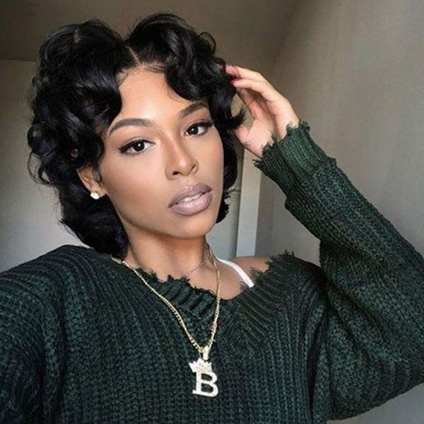 13*4 lace front human hair wigs short bob middle part lace frontal wig pre plucked hairline #1 #1b & natural color, Black
13*4 lace front human hair wigs short bob middle part lace frontal wig pre plucked hairline #1 #1b & natural color, Black