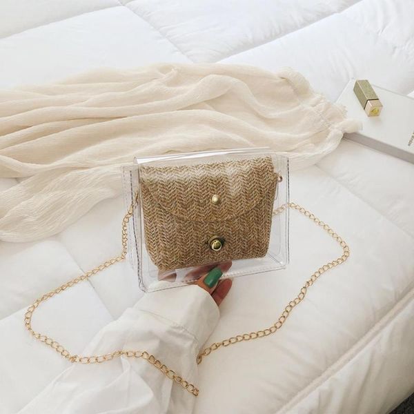 transparent women straw+pvc clear bags fashion ladies chain shoulder messenger bag female shoulder crossbody bags #15
transparent women straw+pvc clear bags fashion ladies chain shoulder messenger bag female shoulder crossbody bags #15
