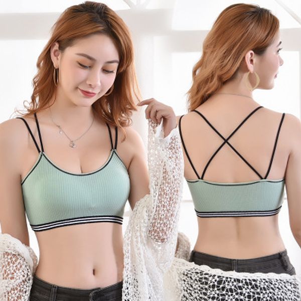 2019 anti-prone sports bra fitness yoga bra female gym sports running thick vest cotton underwear, White;black
2019 anti-prone sports bra fitness yoga bra female gym sports running thick vest cotton underwear, White;black