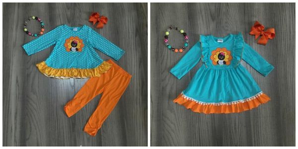 thanksgiving fall/winter baby girls children clothes cotton blue turkey ruffles dress boutique pant sets match accessories, Red;yellow
thanksgiving fall/winter baby girls children clothes cotton blue turkey ruffles dress boutique pant sets match accessories, Red;yellow