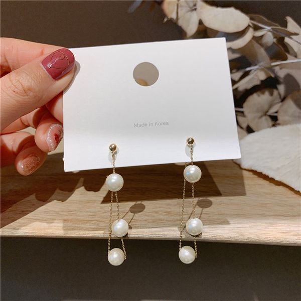 korean dongdaemun fashion jewelery long chain pearl earrings for woman line long style face slim trendy earring female, Silver
korean dongdaemun fashion jewelery long chain pearl earrings for woman line long style face slim trendy earring female, Silver