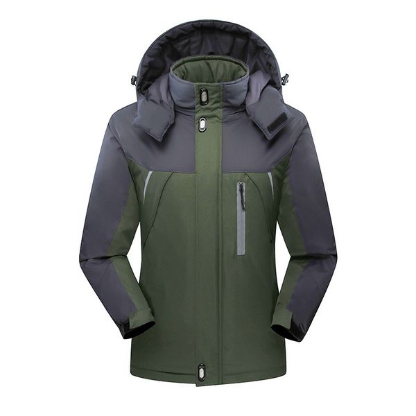 couple's outdoor waterproof jacket men brushed and thick warm outdoor hooded coat cotton-padded clothes straight, Tan;black
couple's outdoor waterproof jacket men brushed and thick warm outdoor hooded coat cotton-padded clothes straight, Tan;black