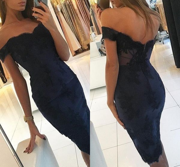 short cocktail dresses navy blue black lace appliques off shoulder satin knee length summer party gowns sheath homecoming prom dress
short cocktail dresses navy blue black lace appliques off shoulder satin knee length summer party gowns sheath homecoming prom dress
