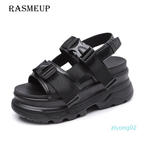 rasmeup platform women's sandals 2019 fashion summer leather buckle women thick soled beach sandal casual chunky woman z02, Black
rasmeup platform women's sandals 2019 fashion summer leather buckle women thick soled beach sandal casual chunky woman z02, Black