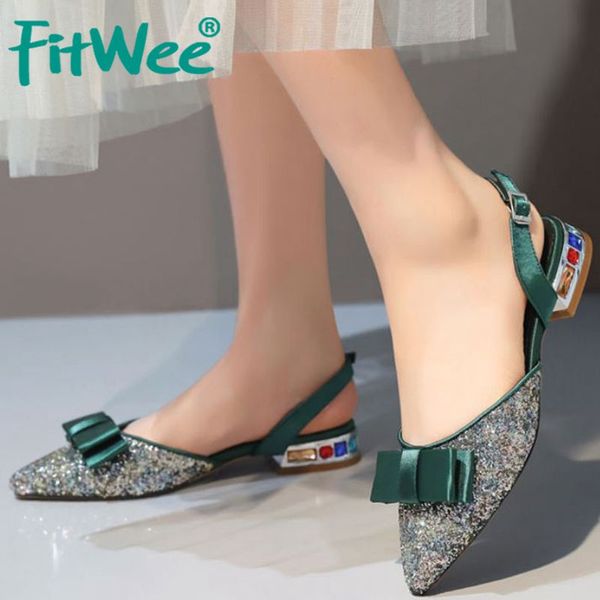 fitwee women sandals shoes fashion square heels pointed toe shoes women metal buckle cute bowknot crystals footwear size 31-43, Black
fitwee women sandals shoes fashion square heels pointed toe shoes women metal buckle cute bowknot crystals footwear size 31-43, Black