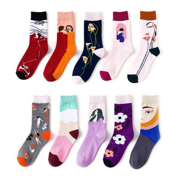 autumn hand-painted abstract art harajuku lady socks kawaii cartoon with colorful funny patterns women skateboard gift socks, Black;white
autumn hand-painted abstract art harajuku lady socks kawaii cartoon with colorful funny patterns women skateboard gift socks, Black;white