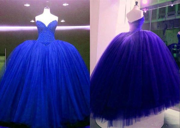 sparkly royal blue ball gown crystal quinceanera prom dresses sweetheart ruched tulle corset back sequins beads sweet 16 party dress, Blue;red
sparkly royal blue ball gown crystal quinceanera prom dresses sweetheart ruched tulle corset back sequins beads sweet 16 party dress, Blue;red