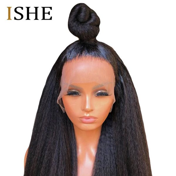 kinky straight wig 13x6 lace front human hair wigs pre plucked brazilian yaki straight wigs for women black 180 density ishe, Black;brown
kinky straight wig 13x6 lace front human hair wigs pre plucked brazilian yaki straight wigs for women black 180 density ishe, Black;brown