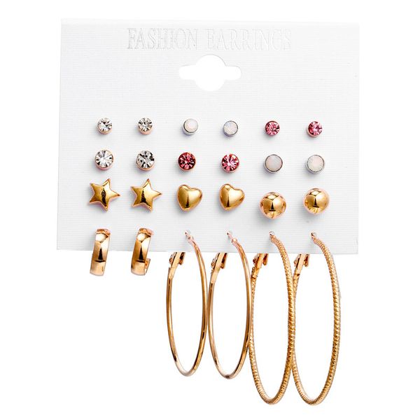 rock exaggeration ear circle 12 paper set ear nail suit block crystal earrings group combine, Golden
rock exaggeration ear circle 12 paper set ear nail suit block crystal earrings group combine, Golden