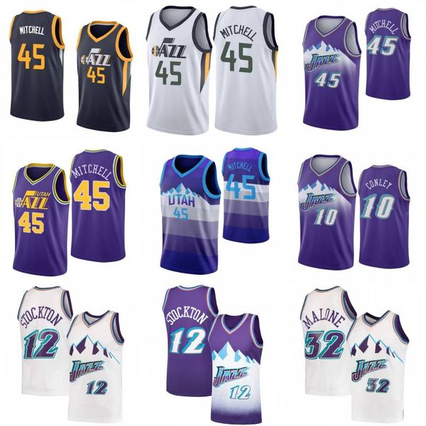 donovan 45 mitchell mike 10 conley basketball jersey mens karl 32 malone john 12 stockton white purple retro shirt, Black;red
donovan 45 mitchell mike 10 conley basketball jersey mens karl 32 malone john 12 stockton white purple retro shirt, Black;red