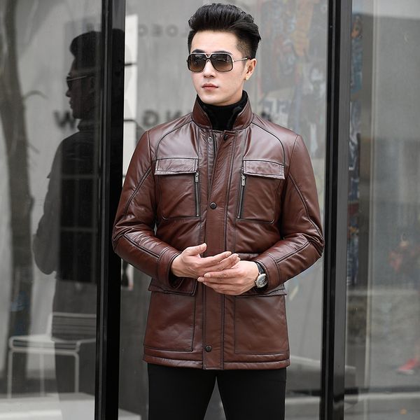 men's leather & faux duck genuine cow down winter coat men real collar jacket for mens clothes 2021 sy62n yy224, Black
men's leather & faux duck genuine cow down winter coat men real collar jacket for mens clothes 2021 sy62n yy224, Black
