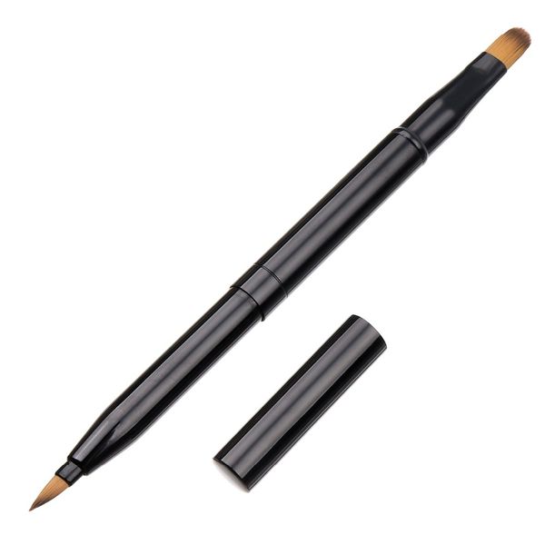double ended lip brush eyeshadow retractable lipstick lipgloss adjustable blending cosmetic brush with protect cap
double ended lip brush eyeshadow retractable lipstick lipgloss adjustable blending cosmetic brush with protect cap