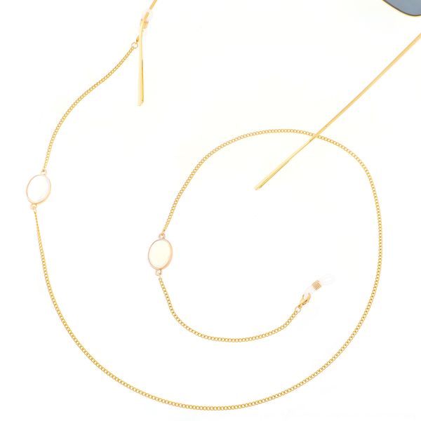 real gold plating chain stainless steel opal oval not easy pendant-shaped pendant pendant to fade anti-skid glasses chain, Blue
real gold plating chain stainless steel opal oval not easy pendant-shaped pendant pendant to fade anti-skid glasses chain, Blue