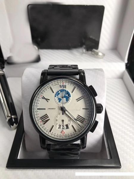 2018 new style monb quartz movement watch men full fuction white dial stainless band male watch, Slivery;brown
2018 new style monb quartz movement watch men full fuction white dial stainless band male watch, Slivery;brown