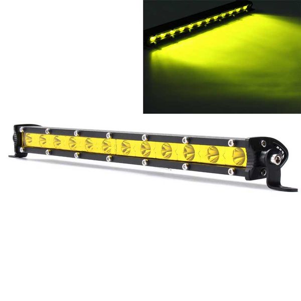 12.6inch 36w led work light bar waterproof spotlight yellow dc12-24v for off road suv truck
