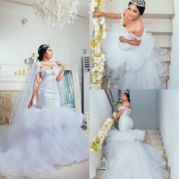 plus size wedding dresses with cape off the shoulder lace appliques vestidos de novia beads sweep train custom made country wedding dress, White
plus size wedding dresses with cape off the shoulder lace appliques vestidos de novia beads sweep train custom made country wedding dress, White