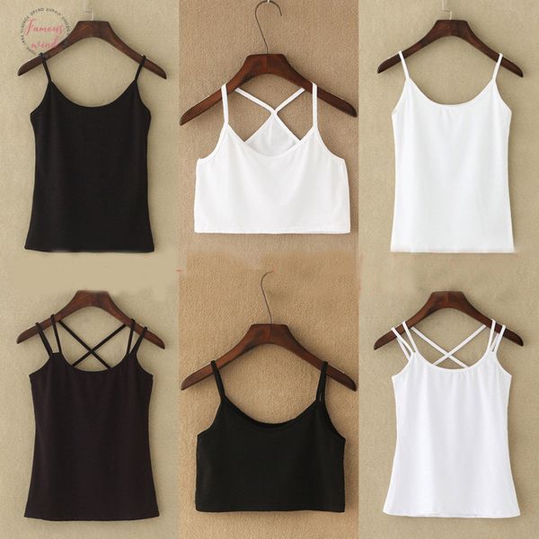 tank women summer casual camisoles womens t shirt spaghetti strap cropped vest female camis fashion synthetic cotton, White
tank women summer casual camisoles womens t shirt spaghetti strap cropped vest female camis fashion synthetic cotton, White