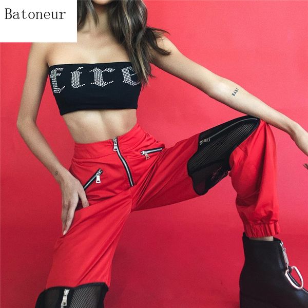 new fashion brand zipper with no elastic sweatpants red black knitted mesh womens trousers casual loose lady pants, Black;white
new fashion brand zipper with no elastic sweatpants red black knitted mesh womens trousers casual loose lady pants, Black;white