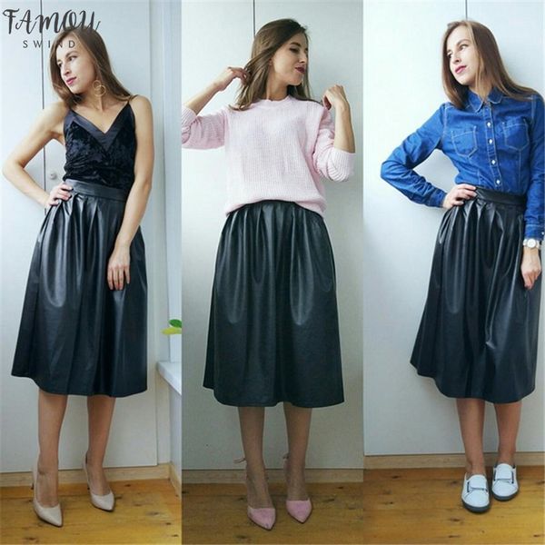 pu leather skirt women spring autumn high waist long pleated skirt lady casual solid party maxi skirt, Black
pu leather skirt women spring autumn high waist long pleated skirt lady casual solid party maxi skirt, Black