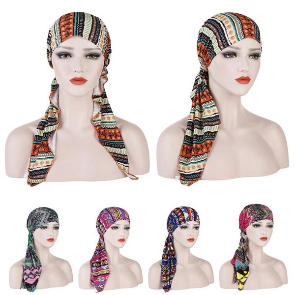 muslim women flower print ladies head wrap cover chemo cap hijab turban long tail bonnet hat hair loss bandanas ethnic fashion, Blue;gray
muslim women flower print ladies head wrap cover chemo cap hijab turban long tail bonnet hat hair loss bandanas ethnic fashion, Blue;gray