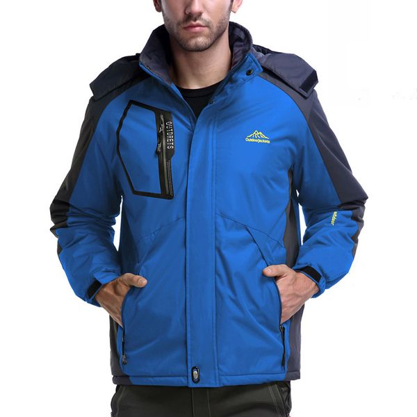 winter outdoor clothing men's women's soft shell waterproof windproof thermal coat camping snowboarding cold protection jacket, Blue;black
winter outdoor clothing men's women's soft shell waterproof windproof thermal coat camping snowboarding cold protection jacket, Blue;black