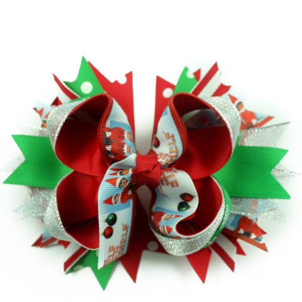 5 inch colorful christmas hair clips bow headwear children kids gift accessories, Slivery;white
5 inch colorful christmas hair clips bow headwear children kids gift accessories, Slivery;white