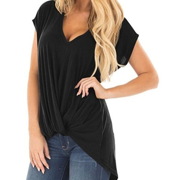 2020 spring summer v neck pleated t shirts woman short sleeve knot colored cotton tee shirts female plus size new basic, White
2020 spring summer v neck pleated t shirts woman short sleeve knot colored cotton tee shirts female plus size new basic, White