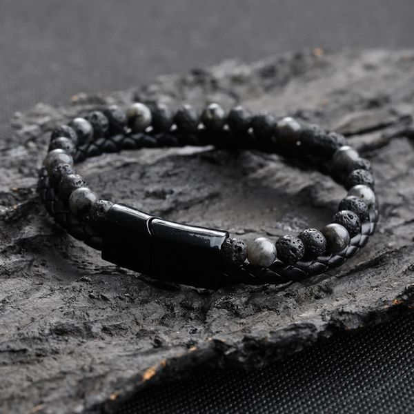 new style simple jewelry stone beaded bracelets double layer pu leather bracelets magnetic clasp for men boys gift ts95, Golden;silver
new style simple jewelry stone beaded bracelets double layer pu leather bracelets magnetic clasp for men boys gift ts95, Golden;silver