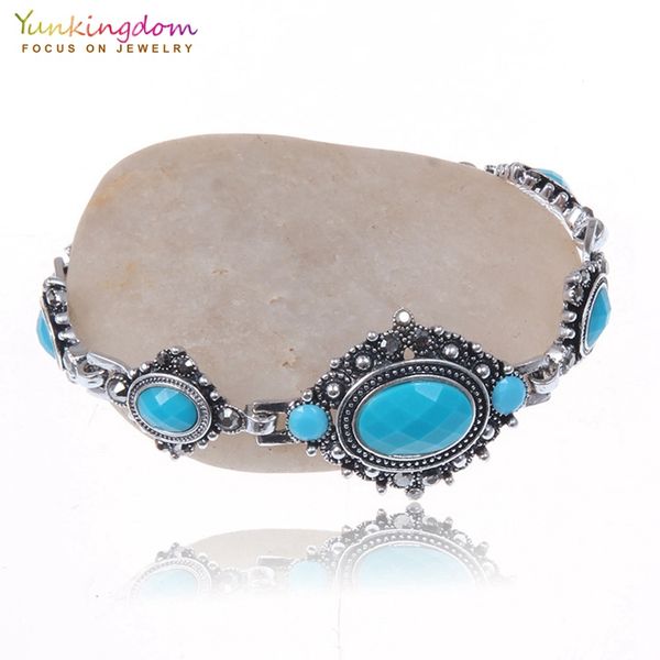 yunkingdom european style vintage ancient silver color resin ethnic bracelet womens big oval bracelet jewelry gift, Black
yunkingdom european style vintage ancient silver color resin ethnic bracelet womens big oval bracelet jewelry gift, Black