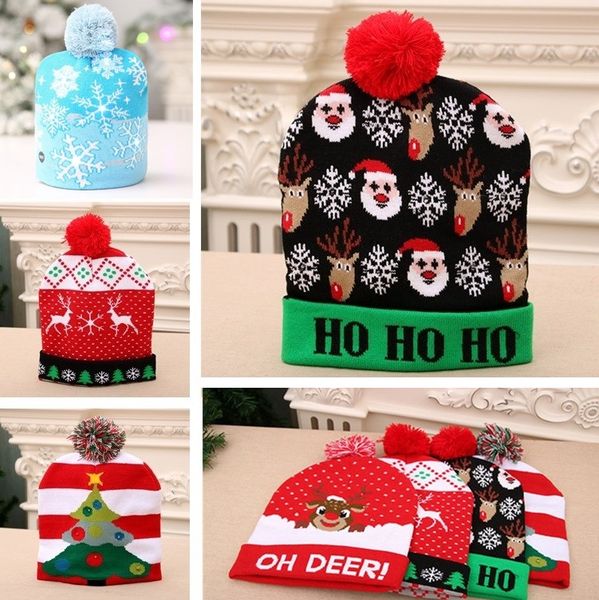 xmas led knitted hat fashion christmas hat light-up beanies hats outdoor light pompon ball ski cap party hats 5137
xmas led knitted hat fashion christmas hat light-up beanies hats outdoor light pompon ball ski cap party hats 5137