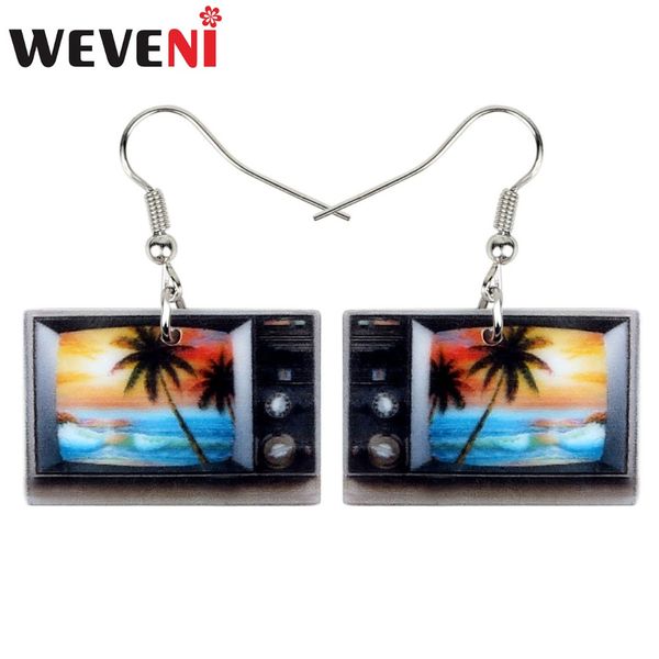 weveni unique design acrylic drop dangle big long television earrings fashion jewelry for women girls gift charm accessories, Silver
weveni unique design acrylic drop dangle big long television earrings fashion jewelry for women girls gift charm accessories, Silver