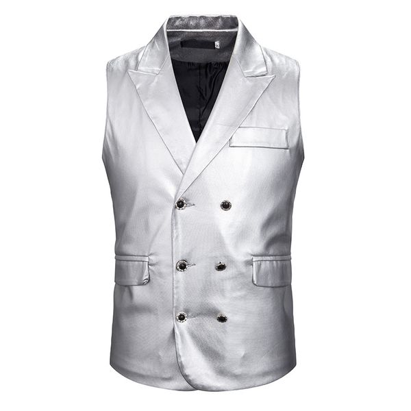 мужская блестящая щепка с покрытием зубчатый лацкан металлический жилет без рукавов повседневная slim fit смокинг костюм свадебная сцена клу, Black;white
мужская блестящая щепка с покрытием зубчатый лацкан металлический жилет без рукавов повседневная slim fit смокинг костюм свадебная сцена клу, Black;white