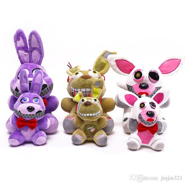 new 15cm 6 styles five nights at freddy's teddy bear's five night midnight palace plush toys kids toys keychain pendant
new 15cm 6 styles five nights at freddy's teddy bear's five night midnight palace plush toys kids toys keychain pendant