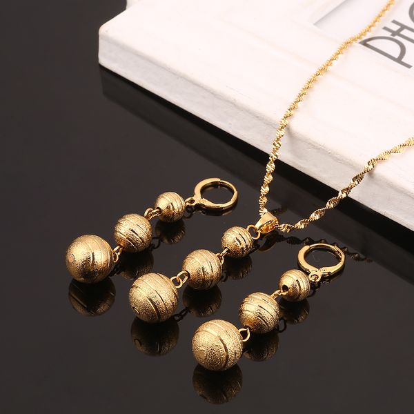 bead pendant necklaces & earrings sets for women teenage girls gold color round ball jewelry party gifts, Silver
bead pendant necklaces & earrings sets for women teenage girls gold color round ball jewelry party gifts, Silver
