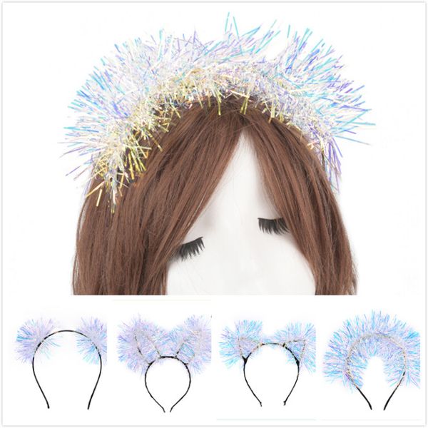 women girls colorful shiny ribbon hair band tinsel foil hair hoop headband christmas party gifts accessories
women girls colorful shiny ribbon hair band tinsel foil hair hoop headband christmas party gifts accessories