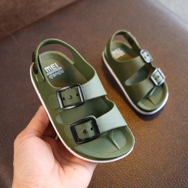 Summer Boys Leather Sandals For Baby Flat Children Beach Shoes Kids Sports Soft Non-slip Casual Toddler Sandals Eva Leather