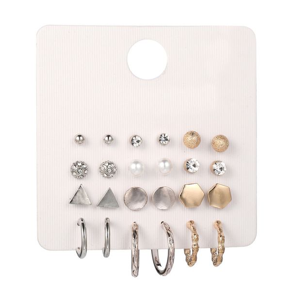 12pairs/sets mixed color geometric stud earrings set for women jewelry pearl round triangle circle earrings sets brincos bijoux, Golden;silver
12pairs/sets mixed color geometric stud earrings set for women jewelry pearl round triangle circle earrings sets brincos bijoux, Golden;silver