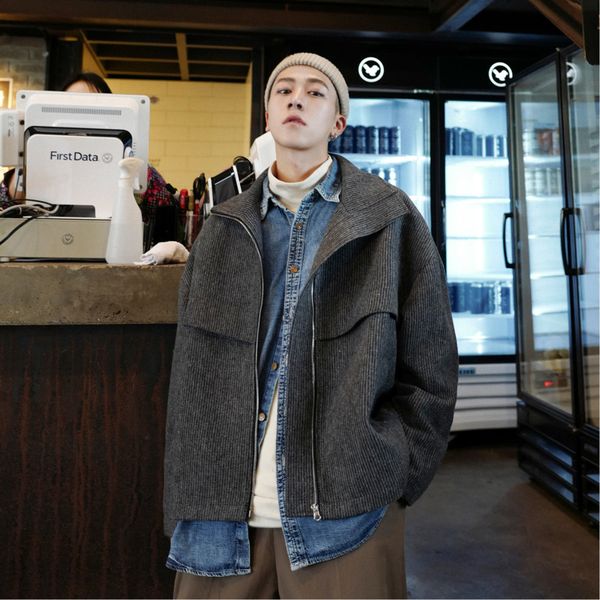 autumn and winter new men's jacket warm fashion retro solid color coat man casual loose streetwear hip hop outwear male clothes, Black;brown
autumn and winter new men's jacket warm fashion retro solid color coat man casual loose streetwear hip hop outwear male clothes, Black;brown