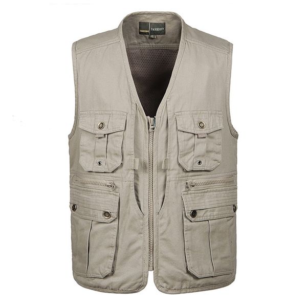 new vest men's cotton multi-pocket vest brass buckle men sleeveless jacket work clothes men pgrapher, Black;white
new vest men's cotton multi-pocket vest brass buckle men sleeveless jacket work clothes men pgrapher, Black;white