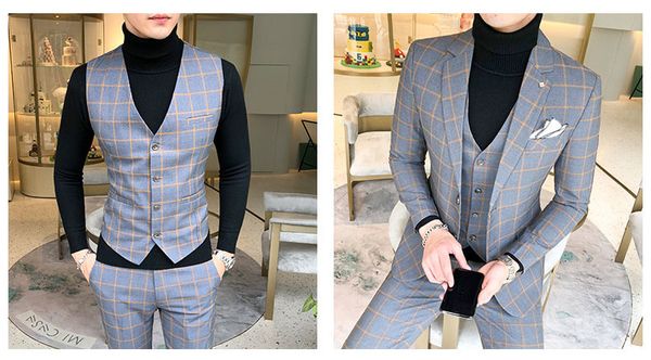 two buttons groomsmen notch lapel wedding groom tuxedos men suits wedding/prom/dinner man blazer(jacket+tie+vest+pants) 654, Black;gray
two buttons groomsmen notch lapel wedding groom tuxedos men suits wedding/prom/dinner man blazer(jacket+tie+vest+pants) 654, Black;gray