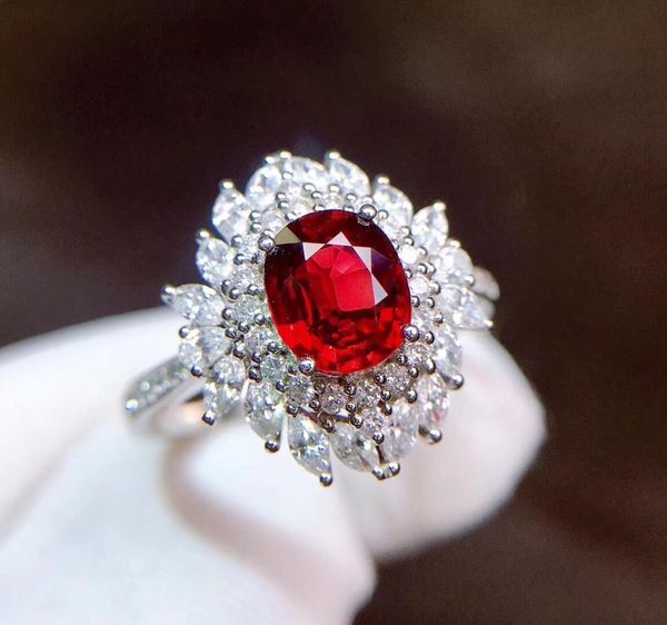 fine jewelry grs cert pure 18 k gold jewelry natural red ruby 1.05ct diamond wedding engagement female rings for women fine ring, Golden;silver
fine jewelry grs cert pure 18 k gold jewelry natural red ruby 1.05ct diamond wedding engagement female rings for women fine ring, Golden;silver